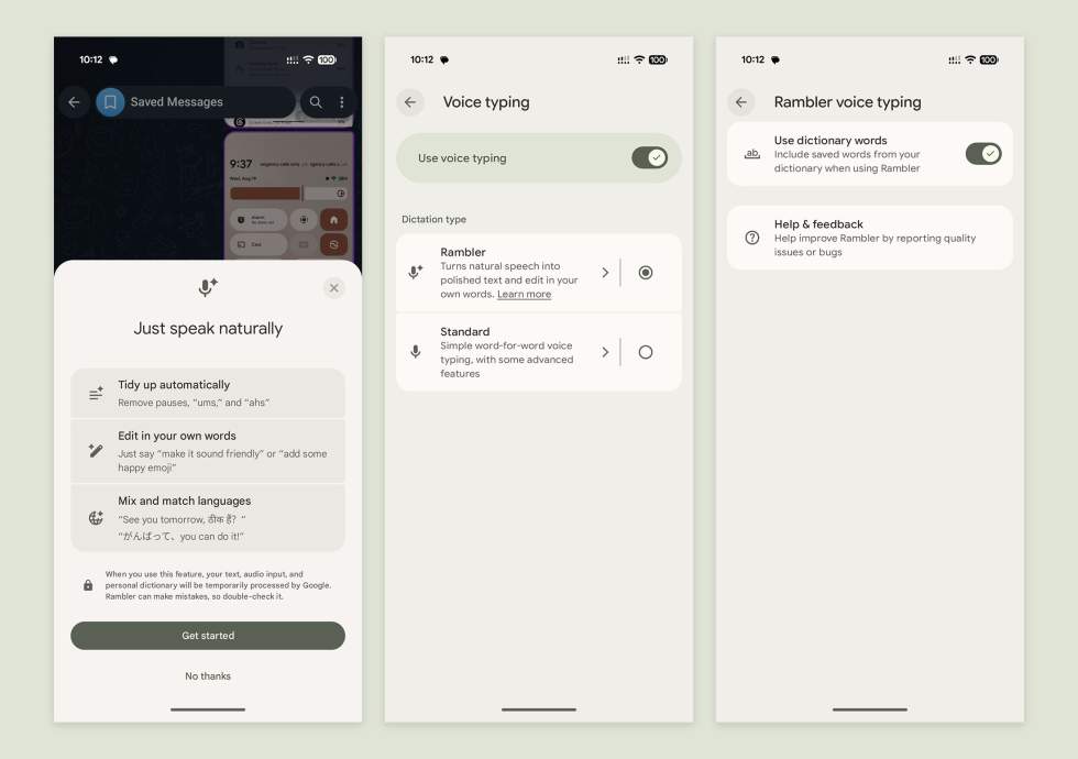 Pixel 11 - Rambler Gboard feature