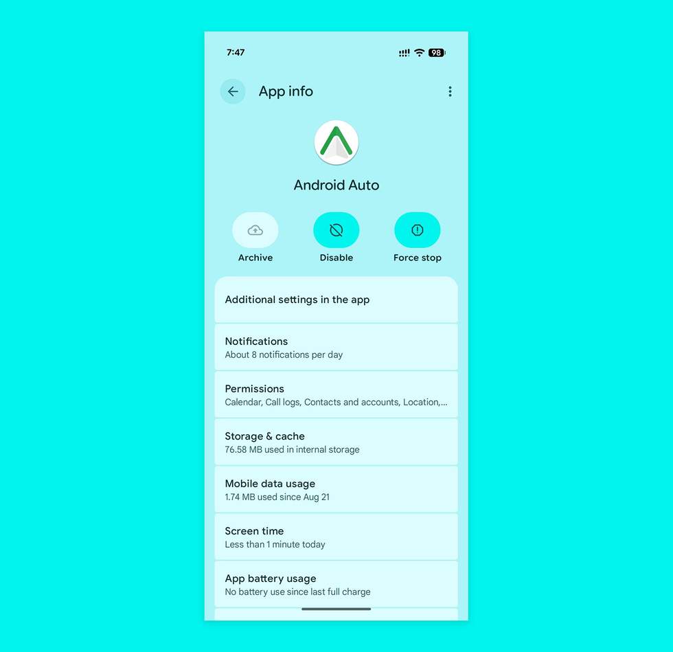 New Android Auto Logo