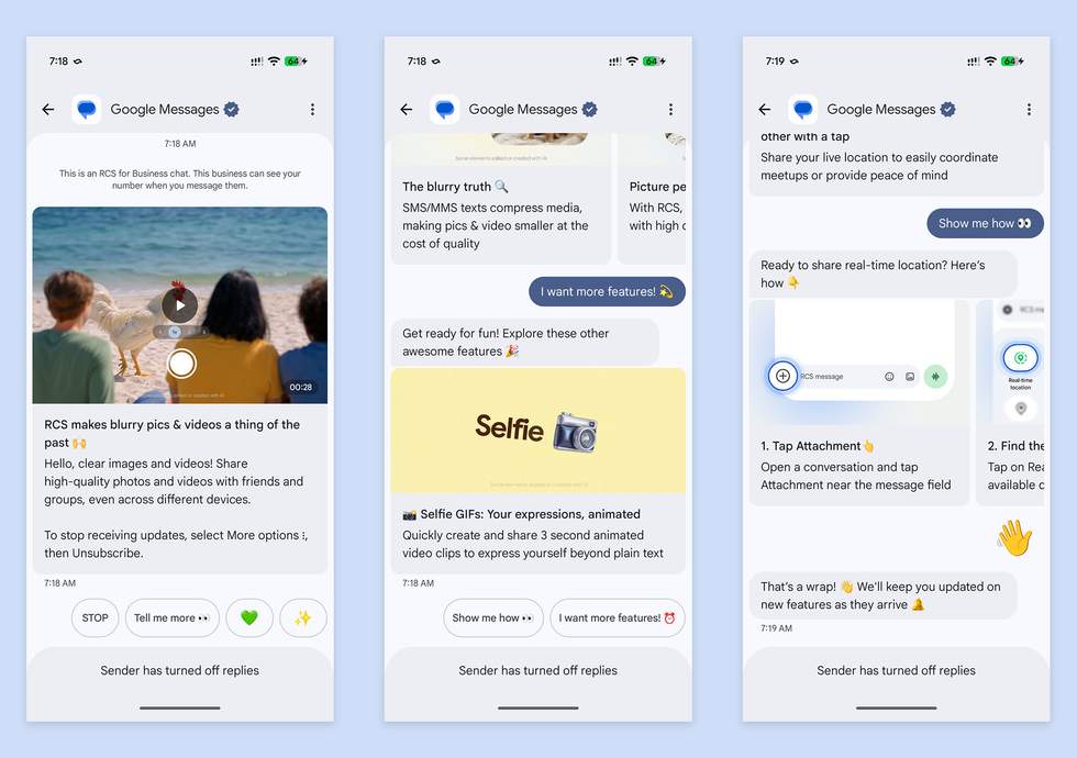 Google Messages - how to learn about new features