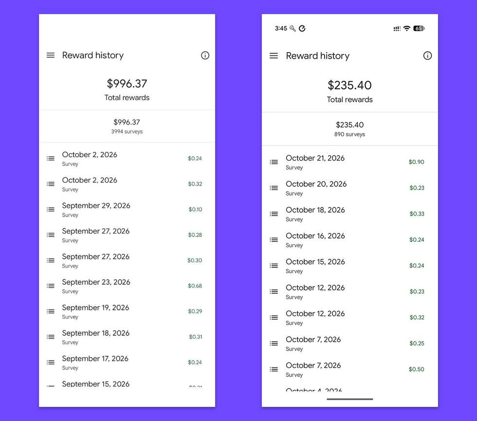 Google Opinion Rewards - how much money can you make