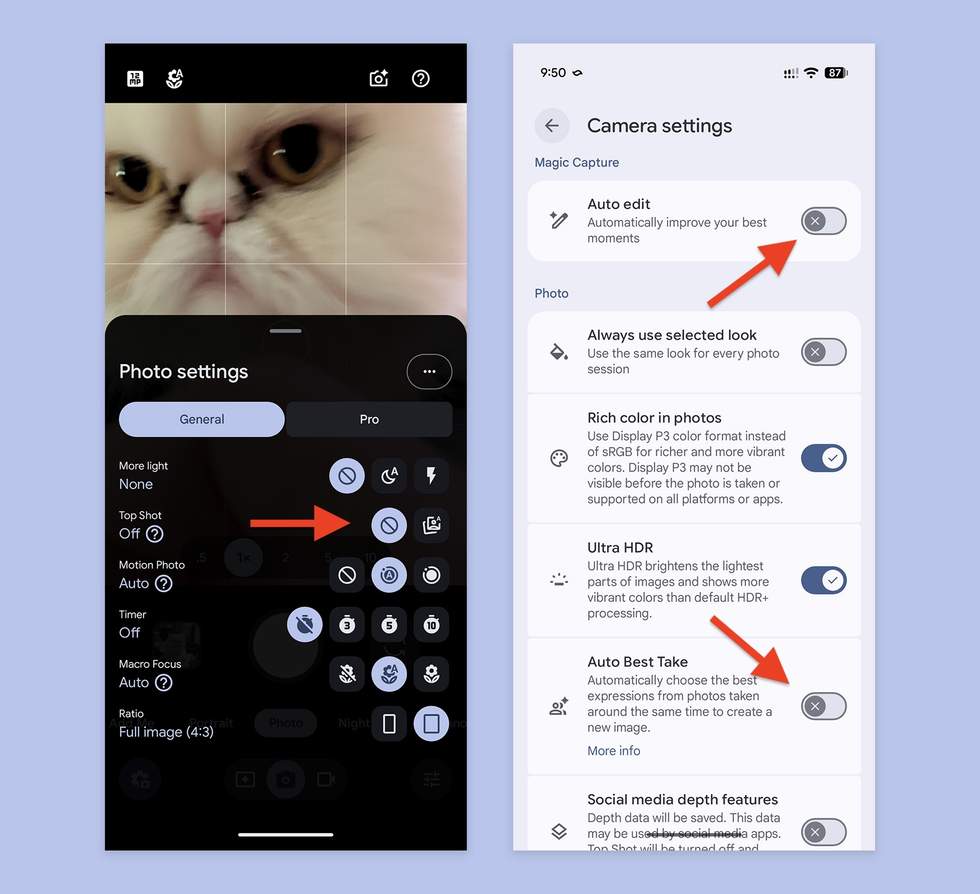Pixel 11 Pro Camera - how to turn off AI features